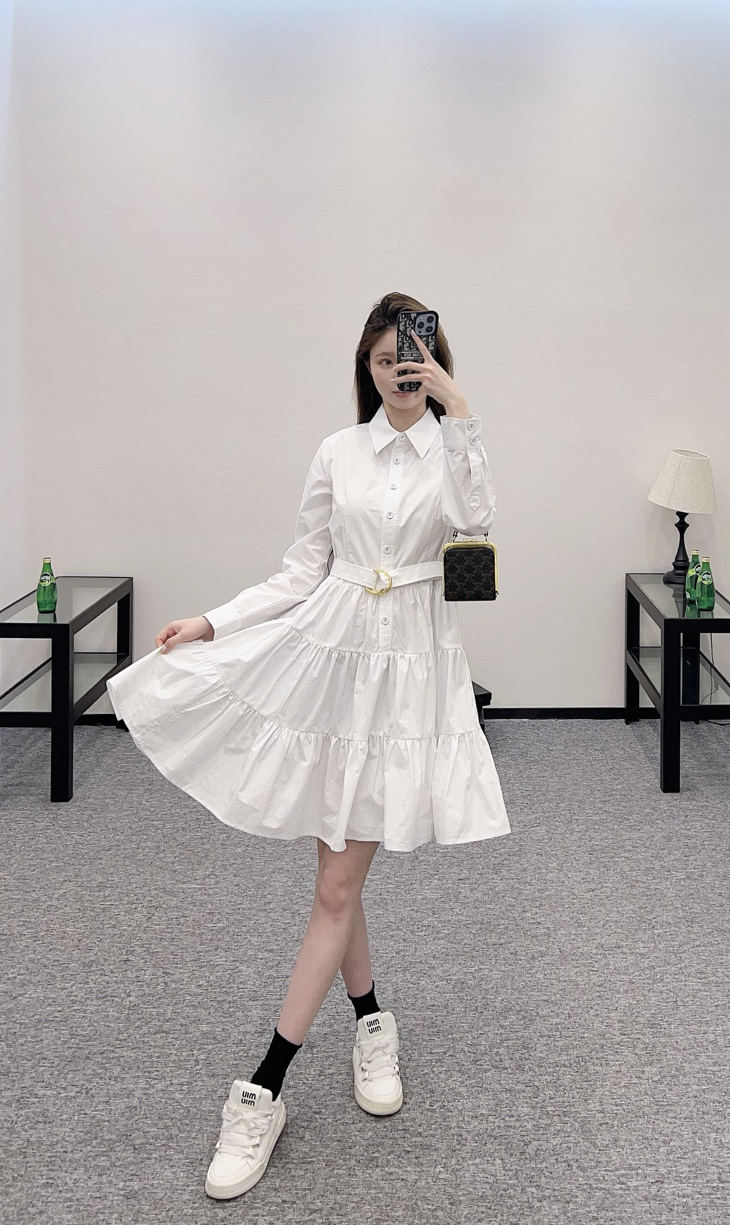 Louis *♥2025 new arrivals Layered belt dress