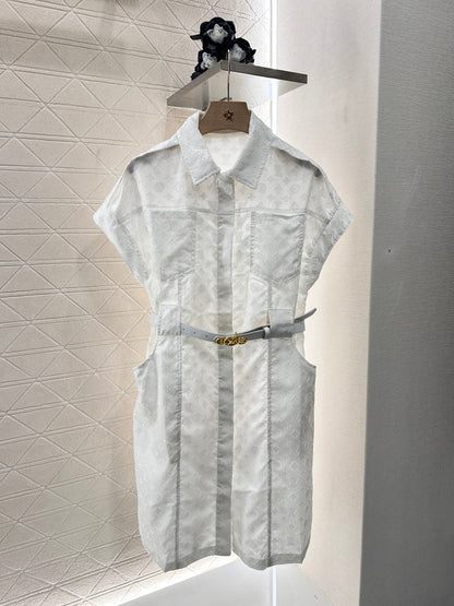 Louis *♥2025 new products Jacquard belt dress
