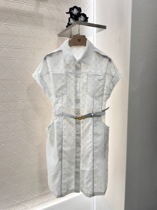 Louis *♥2025 new products Jacquard belt dress
