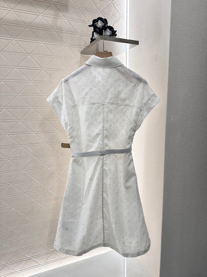 Louis *♥2025 new products Jacquard belt dress