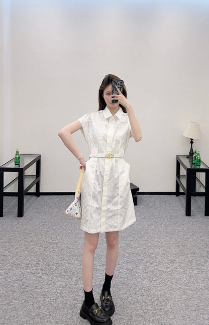 Louis *♥2025 new products Jacquard belt dress