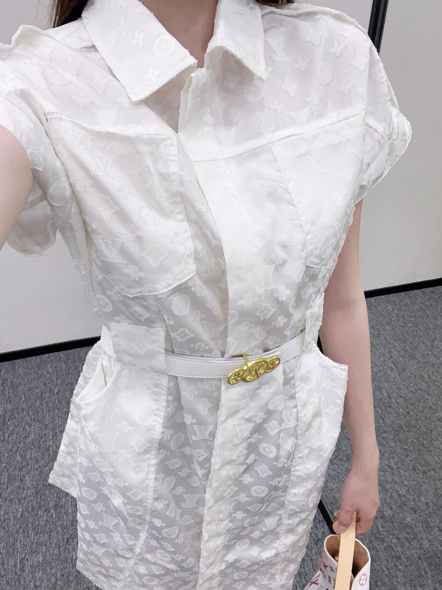 Louis *♥2025 new products Jacquard belt dress
