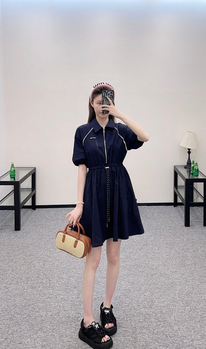 Mi*mi*♥2025 new product Drawstring work dress