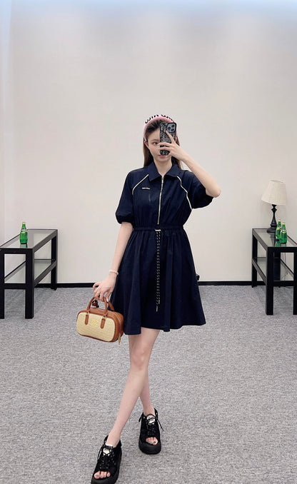 Mi*mi*♥2025 new product Drawstring work dress