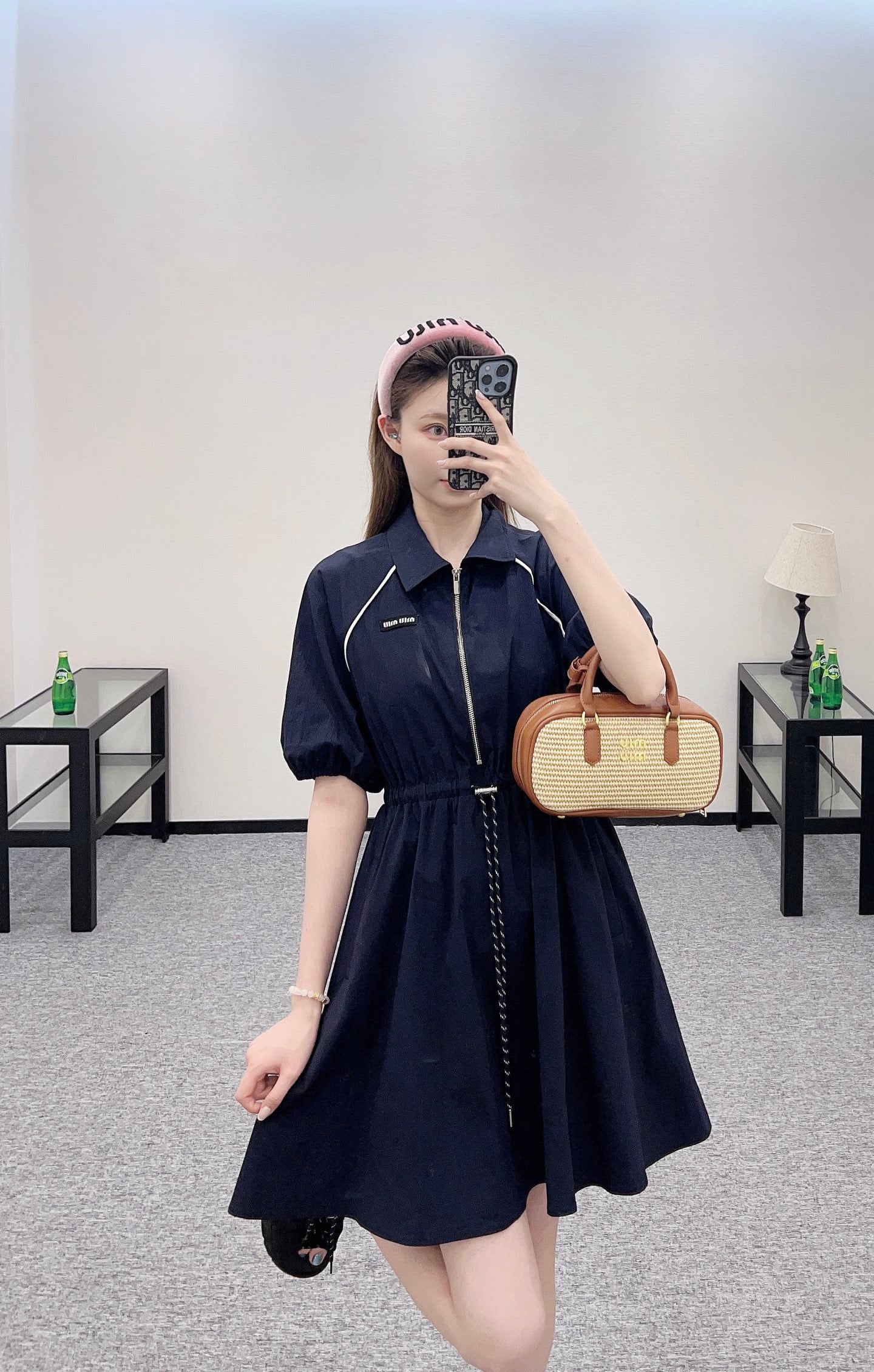 Mi*mi*♥2025 new product Drawstring work dress