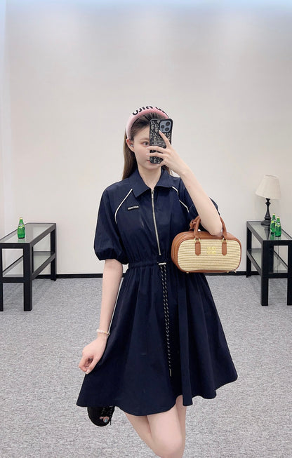 Mi*mi*♥2025 new product Drawstring work dress