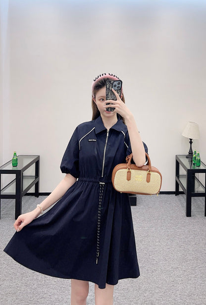 Mi*mi*♥2025 new product Drawstring work dress