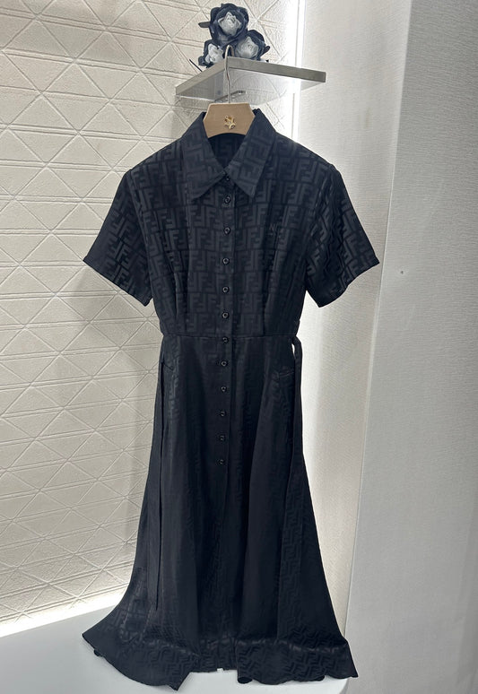 Fen*♥2025 new products Jacquard belt dress