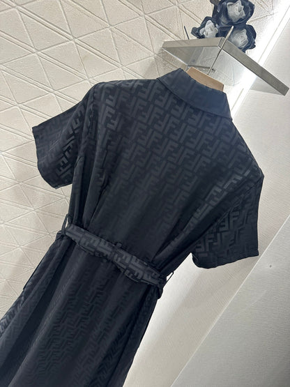 Fen*♥2025 new products Jacquard belt dress