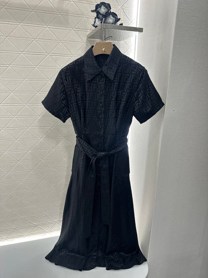 Fen*♥2025 new products Jacquard belt dress