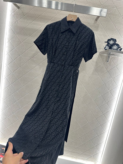 Fen*♥2025 new products Jacquard belt dress