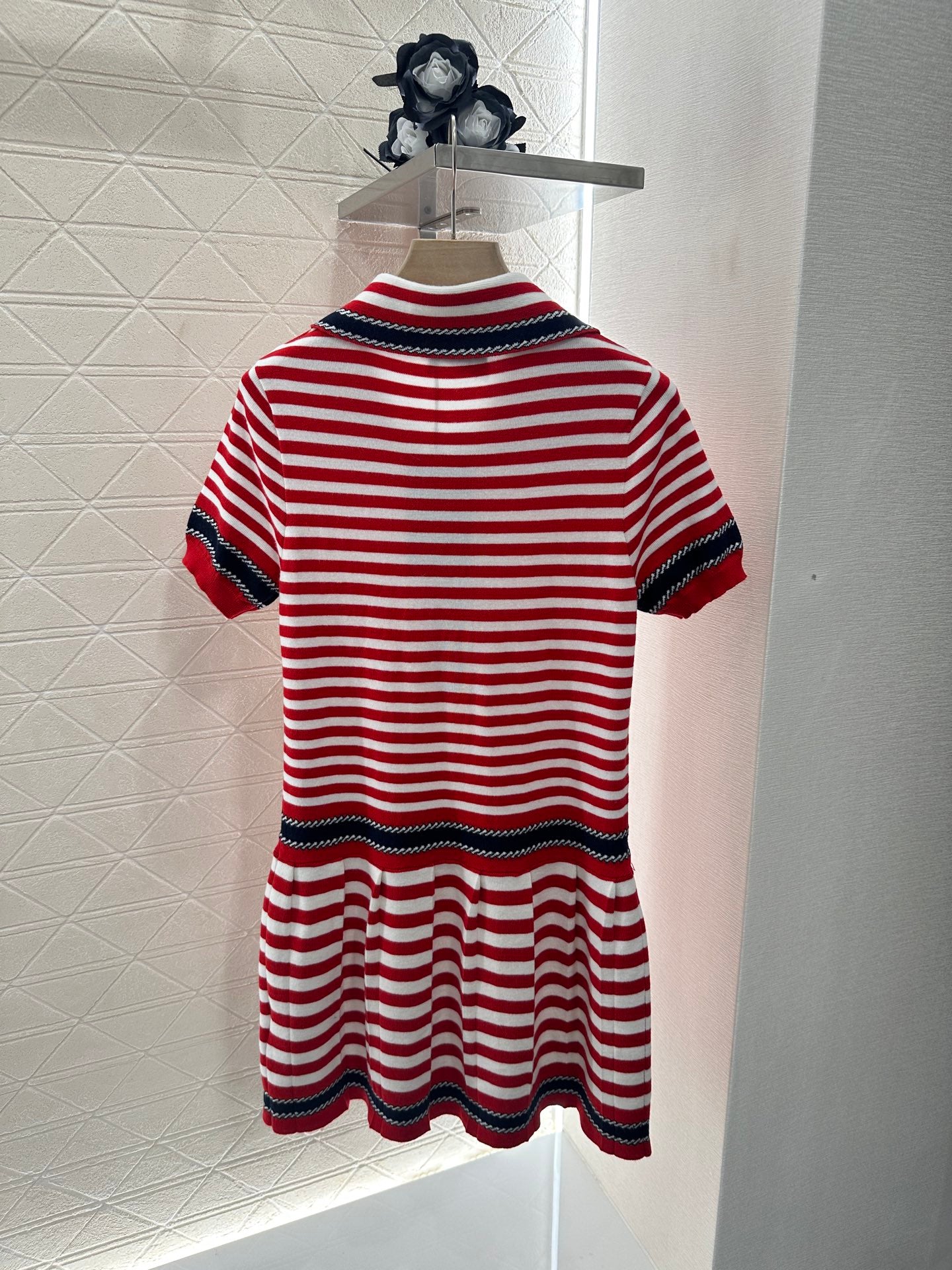 Guc*♥2025 new products Striped knitted dress