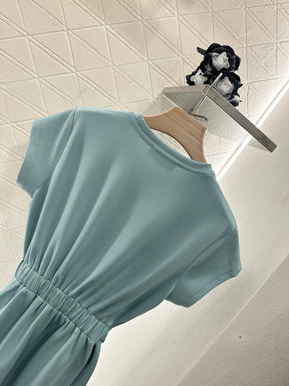 Guc*♥2025 new products Spliced short-sleeved dress