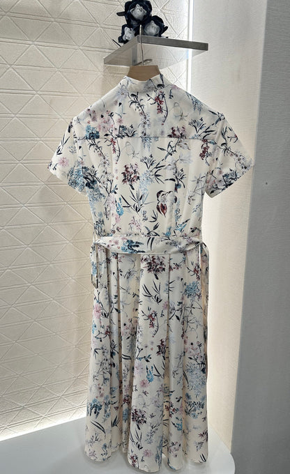 D*♥2025 new product Stand collar printed dress