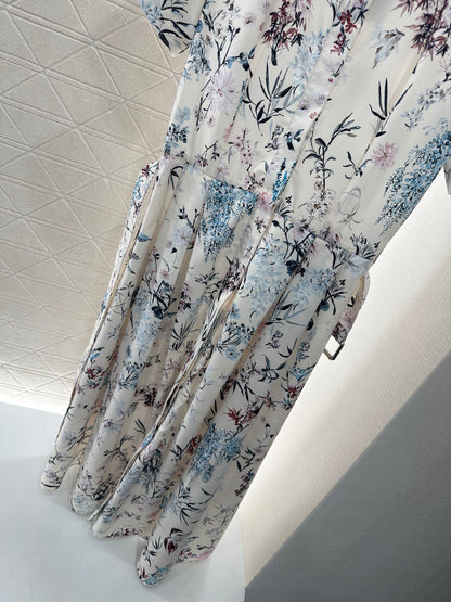 D*♥2025 new product Stand collar printed dress