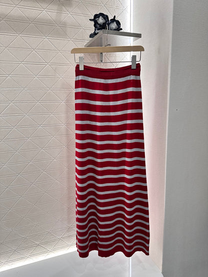 Mi*mi*♥2025 new product Knitted vest long skirt set