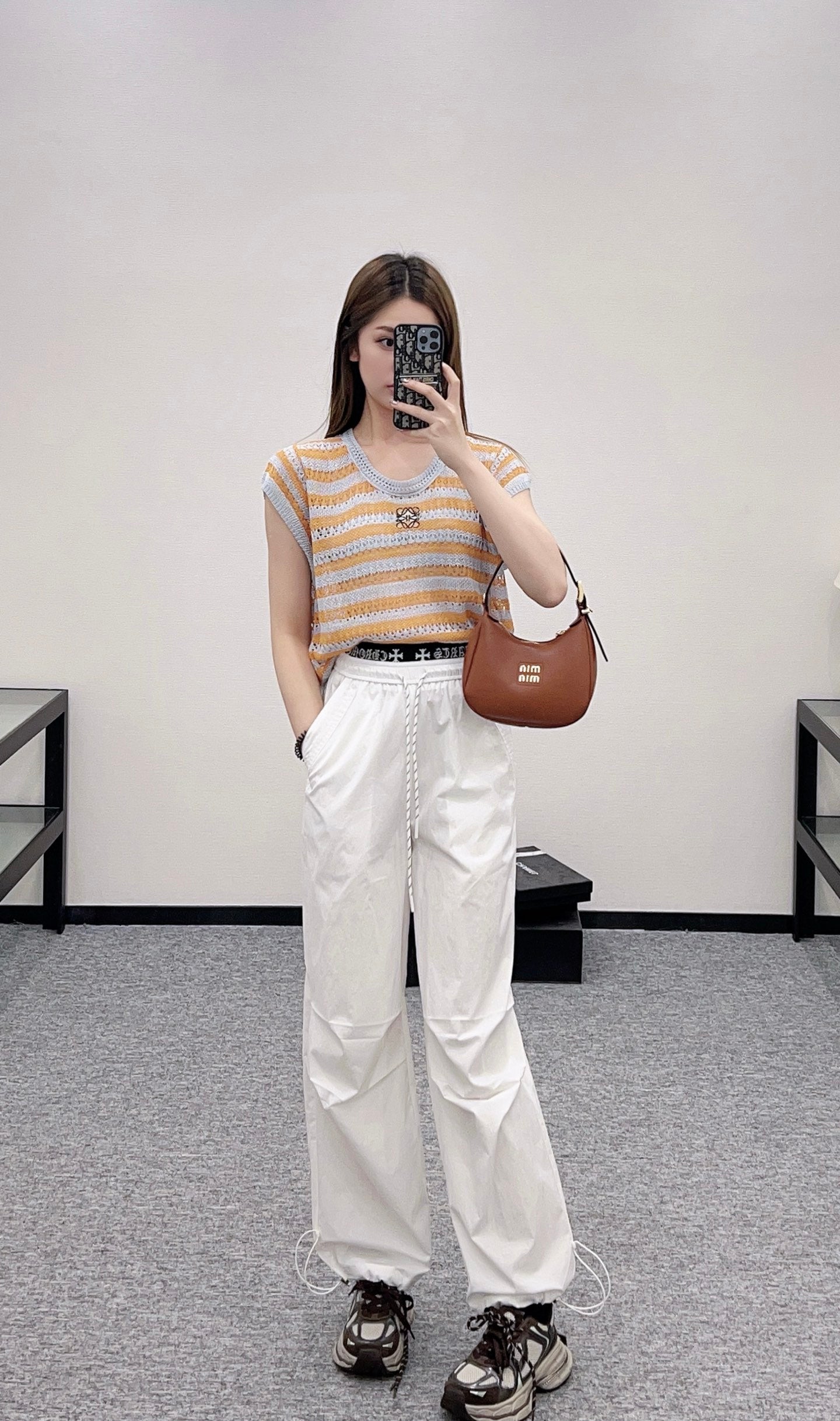 L*♥2025 new product Embroidered knitted short sleeves