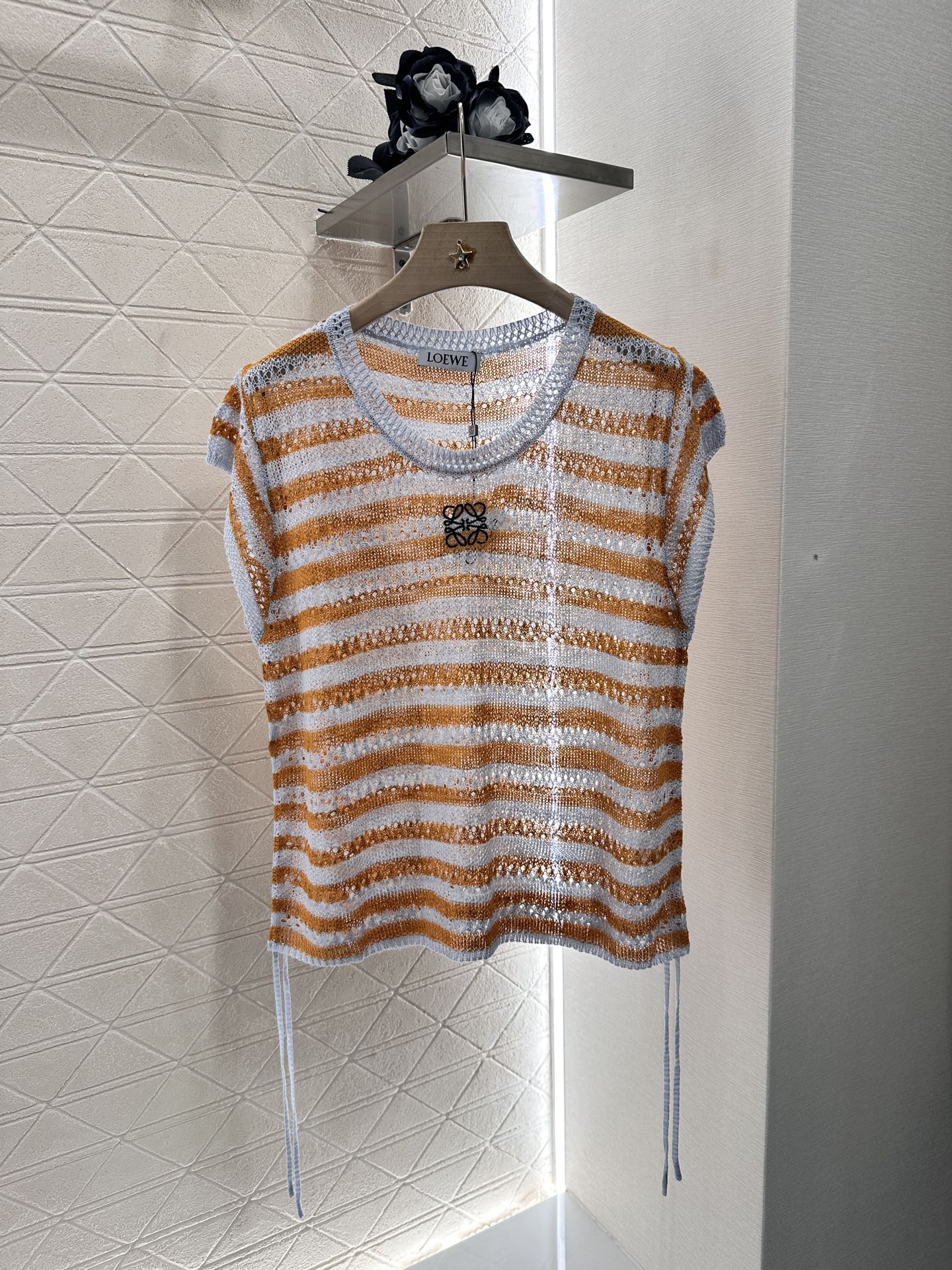 L*♥2025 new product Embroidered knitted short sleeves