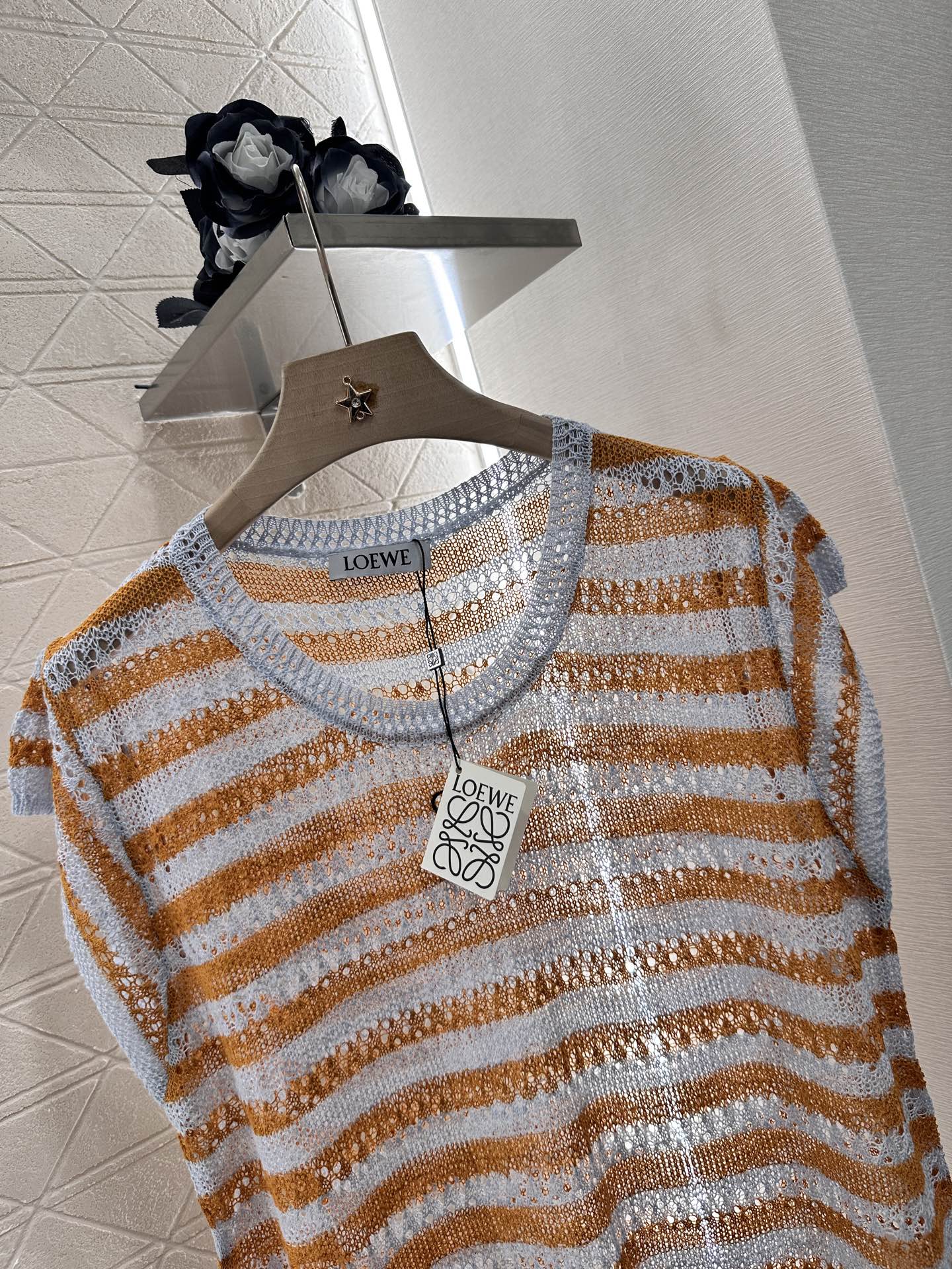 L*♥2025 new product Embroidered knitted short sleeves