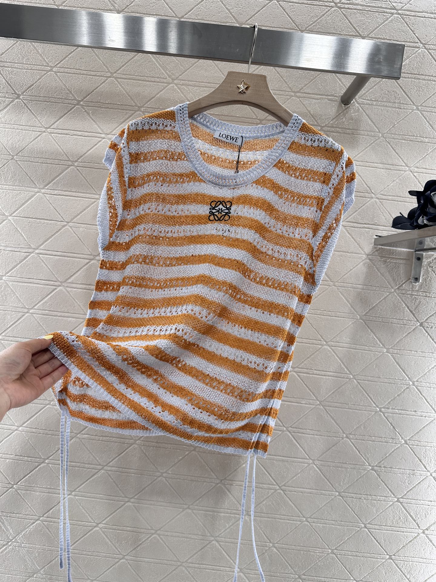 L*♥2025 new product Embroidered knitted short sleeves