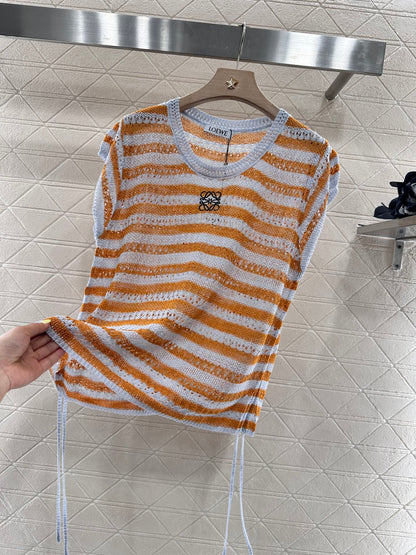 L*♥2025 new product Embroidered knitted short sleeves