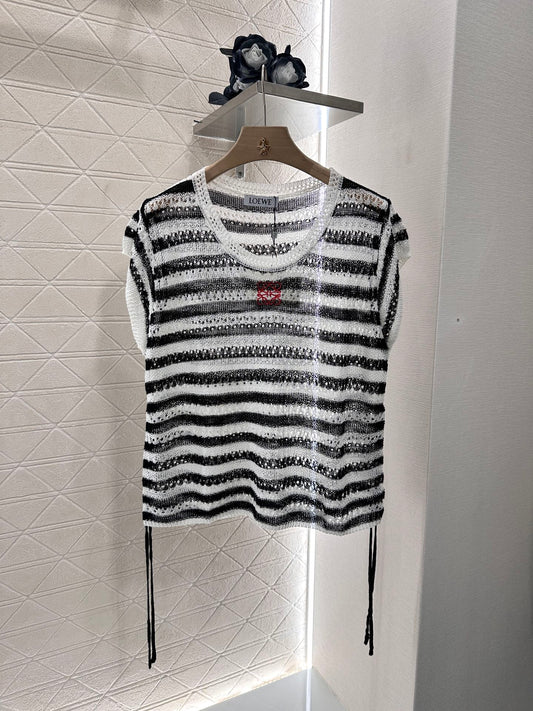 L*♥2025 new product Embroidered knitted short sleeves