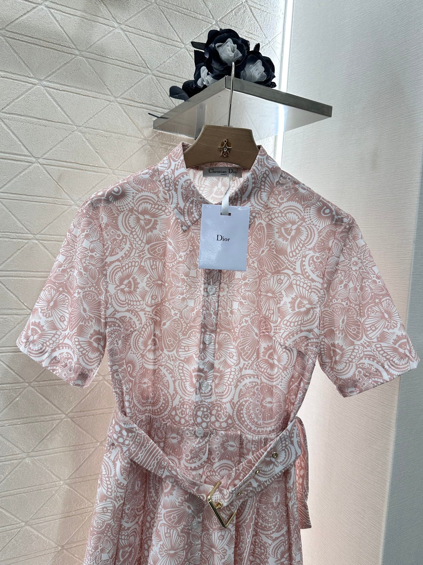 D*♥2025 new product Printed belt long skirt