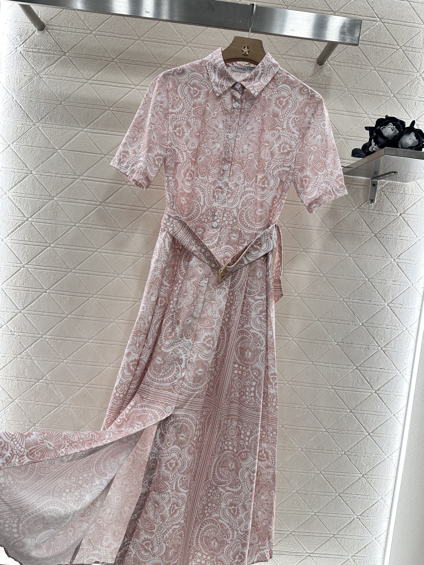 D*♥2025 new product Printed belt long skirt
