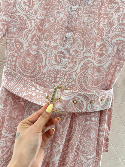 D*♥2025 new product Printed belt long skirt