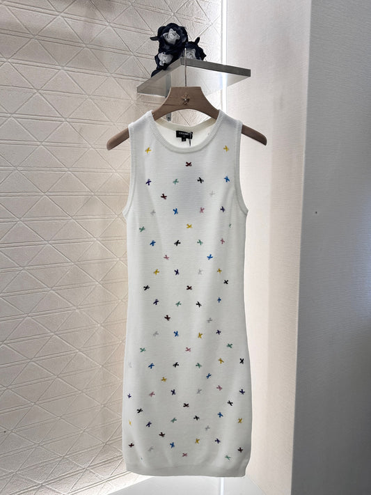 C*♥2025 new product Embroidered vest dress