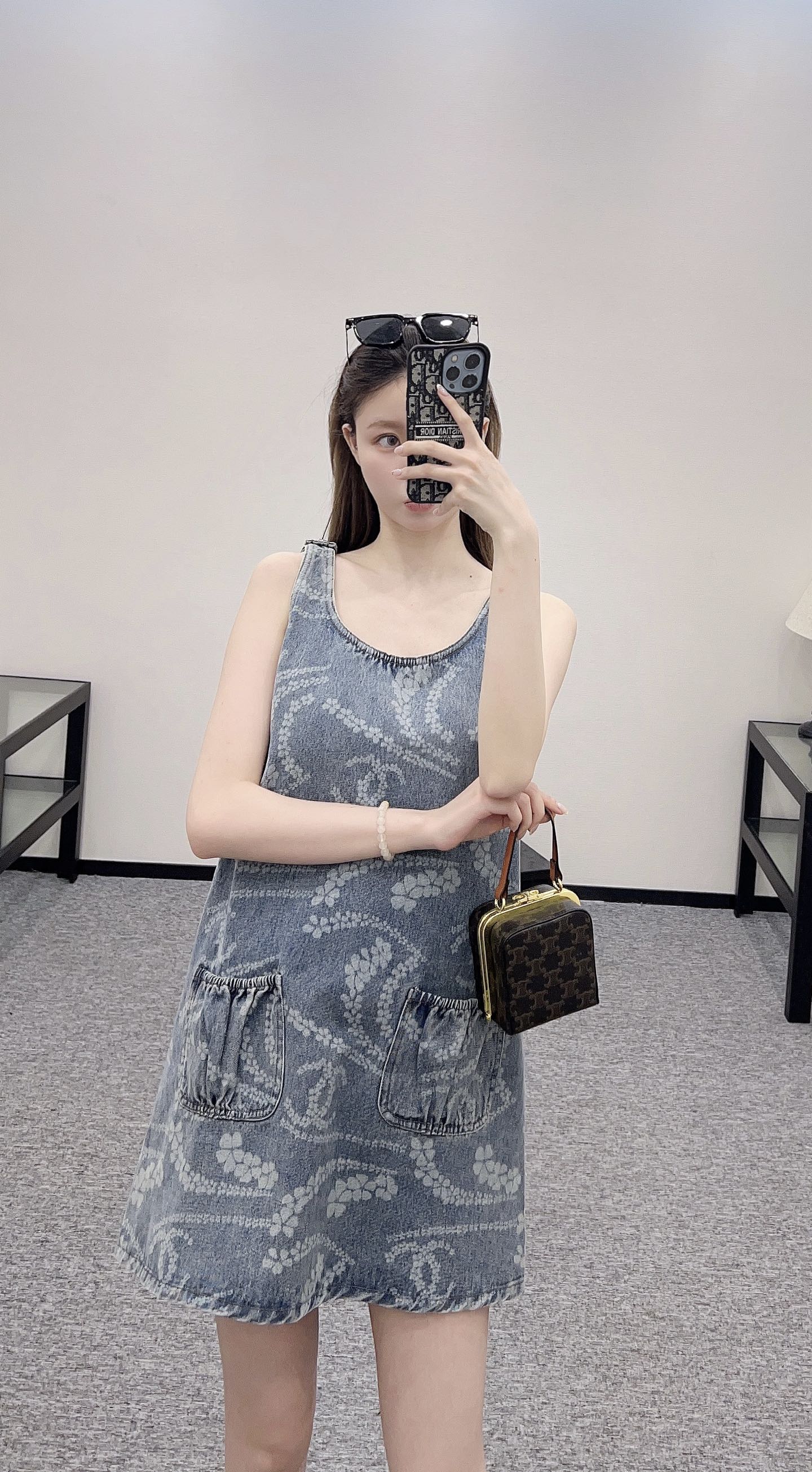 C*♥2025 new product Pocket vest dress