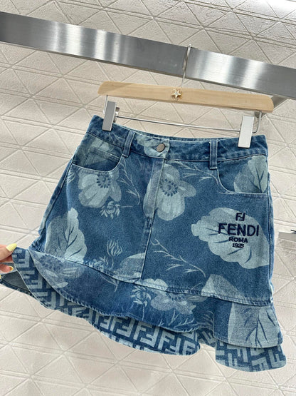 F*♥2025 new products Denim skirt