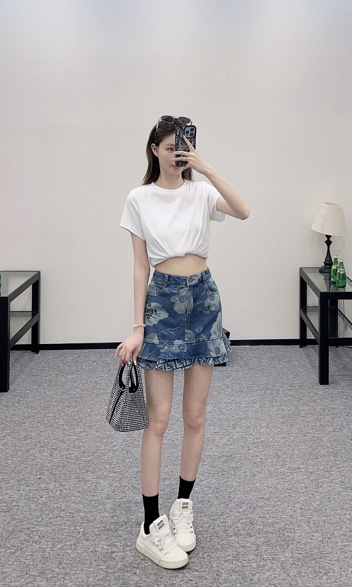 F*♥2025 new products Denim skirt