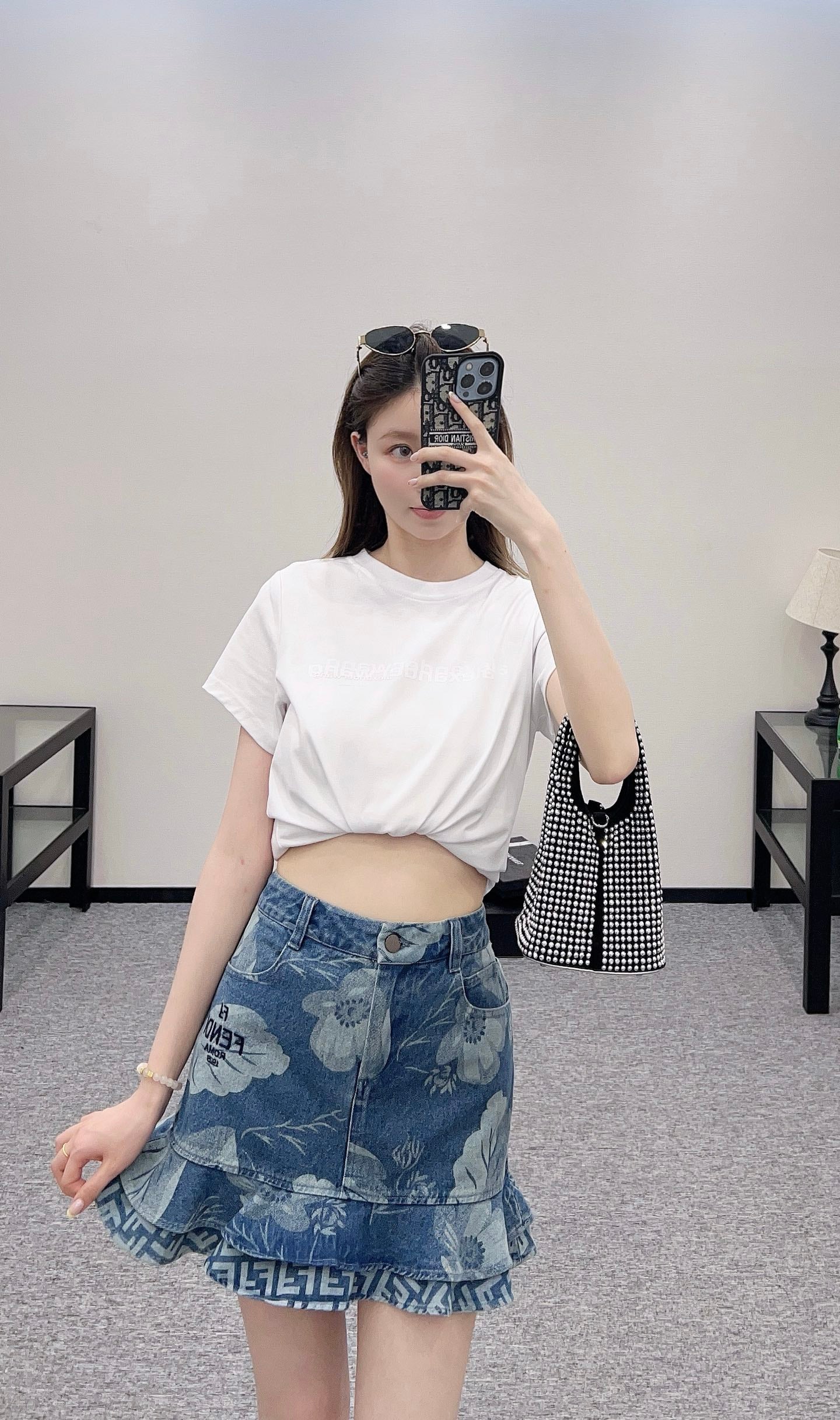F*♥2025 new products Denim skirt