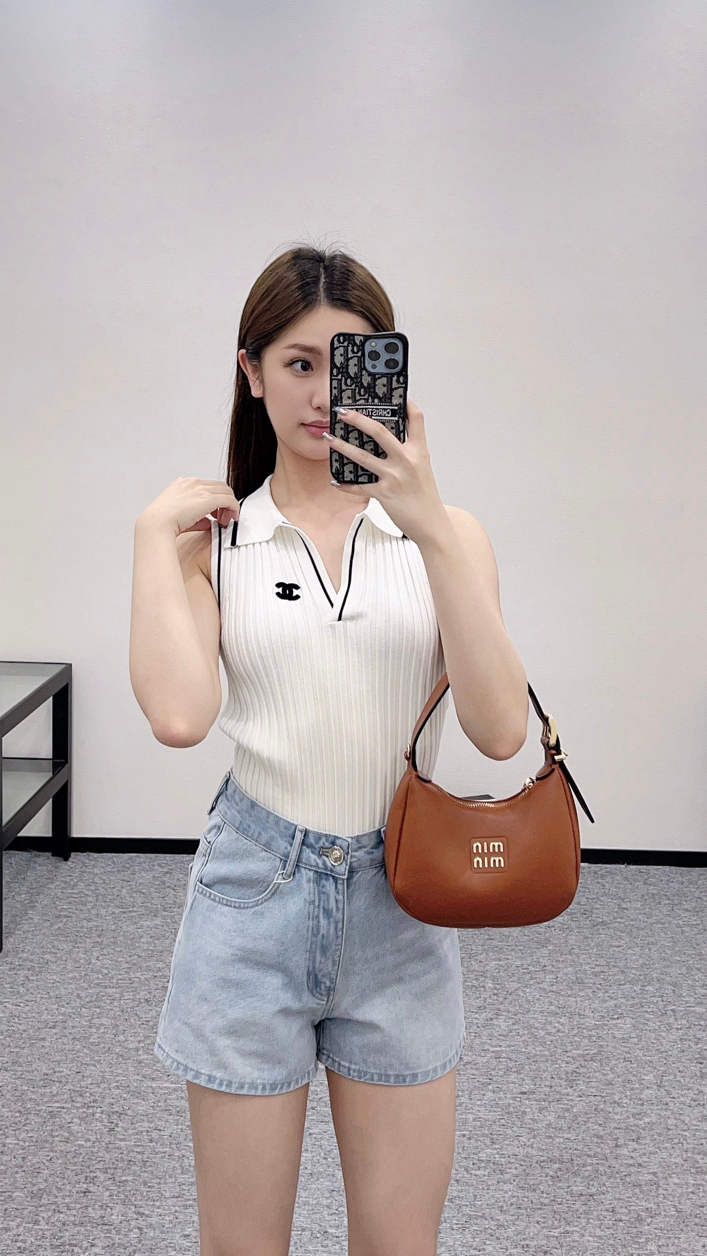 C*♥2025 new product Striped knitted vest
