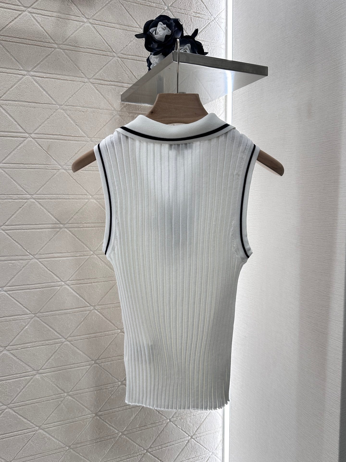 C*♥2025 new product Striped knitted vest