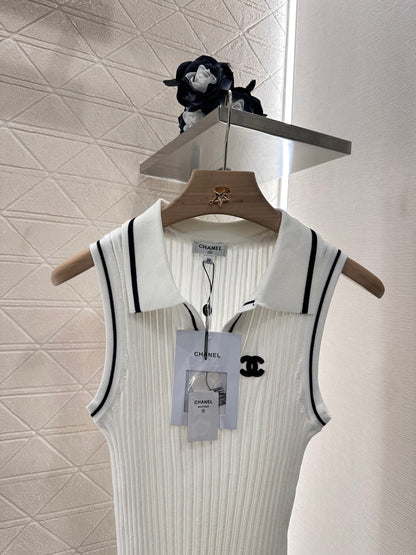 C*♥2025 new product Striped knitted vest