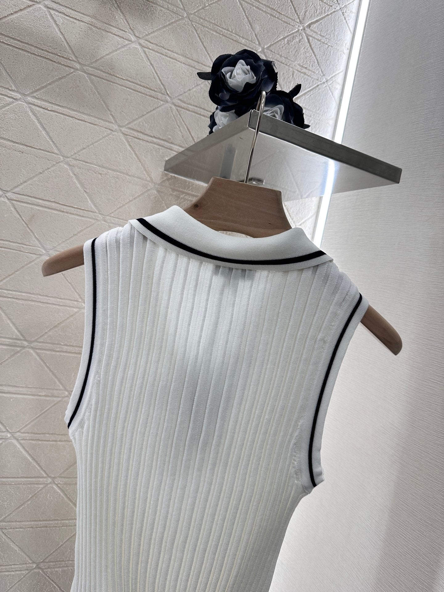 C*♥2025 new product Striped knitted vest