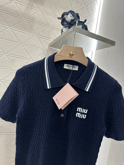 Mi*mi*♥2025 new products Knitted short sleeves
