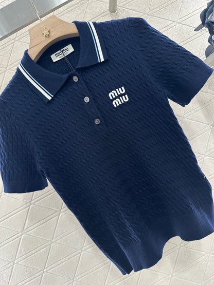Mi*mi*♥2025 new products Knitted short sleeves