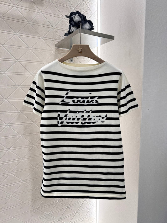 Louis*♥2025 new products Striped knitted top