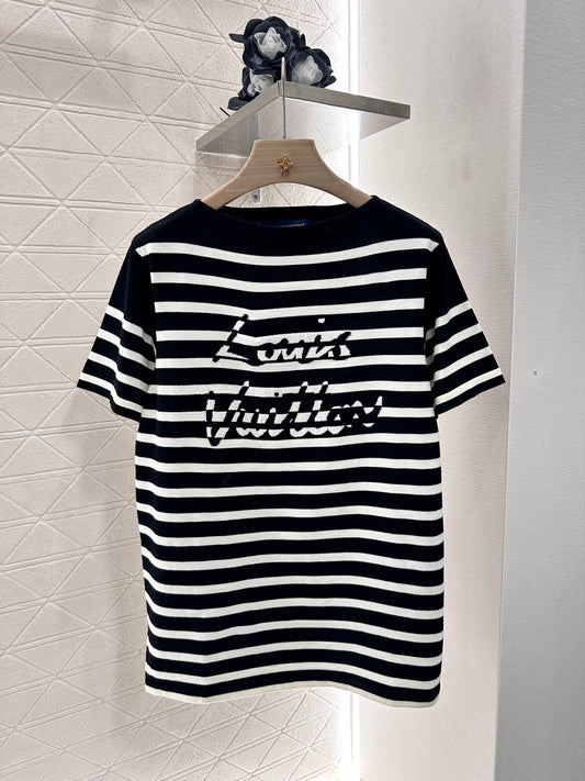 Louis*♥2025 new products Striped knitted top