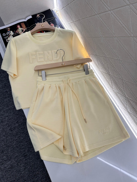 F*♥2025 new product Embroidered shorts set