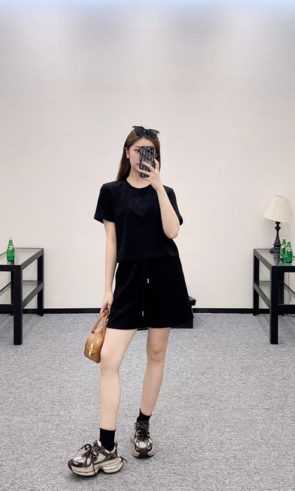 F*♥2025 new product Embroidered shorts set