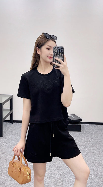 F*♥2025 new product Embroidered shorts set