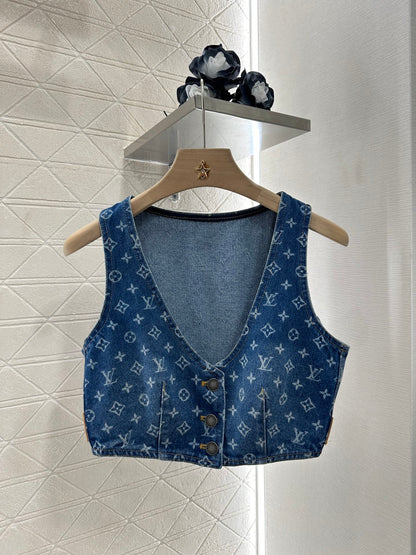 Louis*♥2025 new product Denim vest set