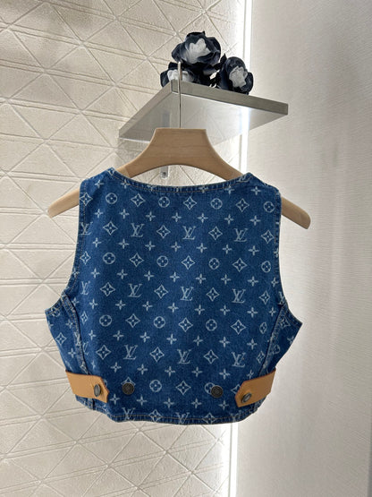 Louis*♥2025 new product Denim vest set