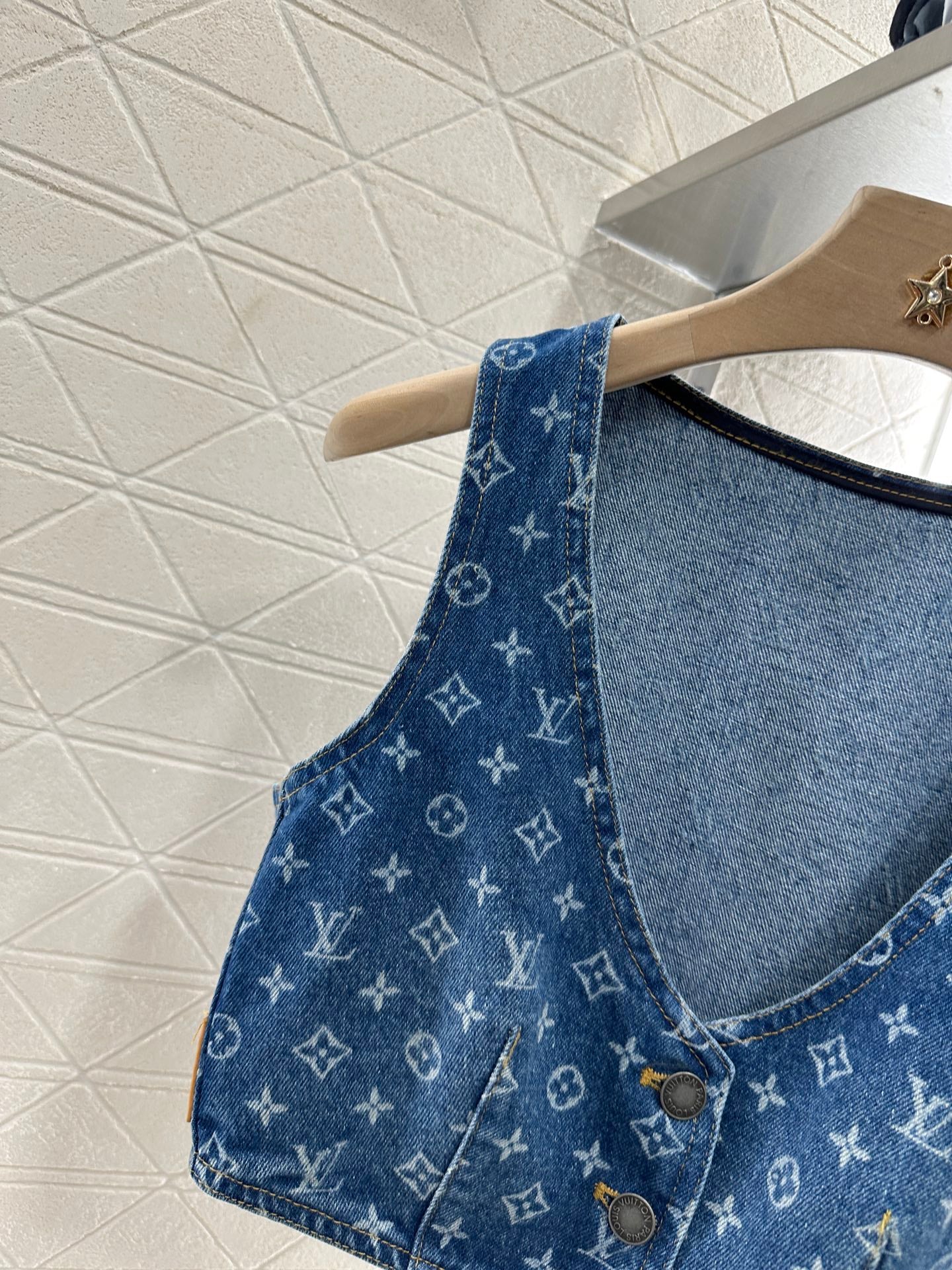 Louis*♥2025 new product Denim vest set