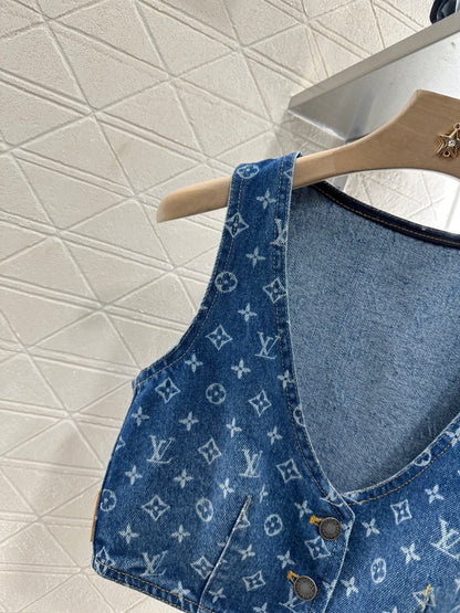 Louis*♥2025 new product Denim vest set