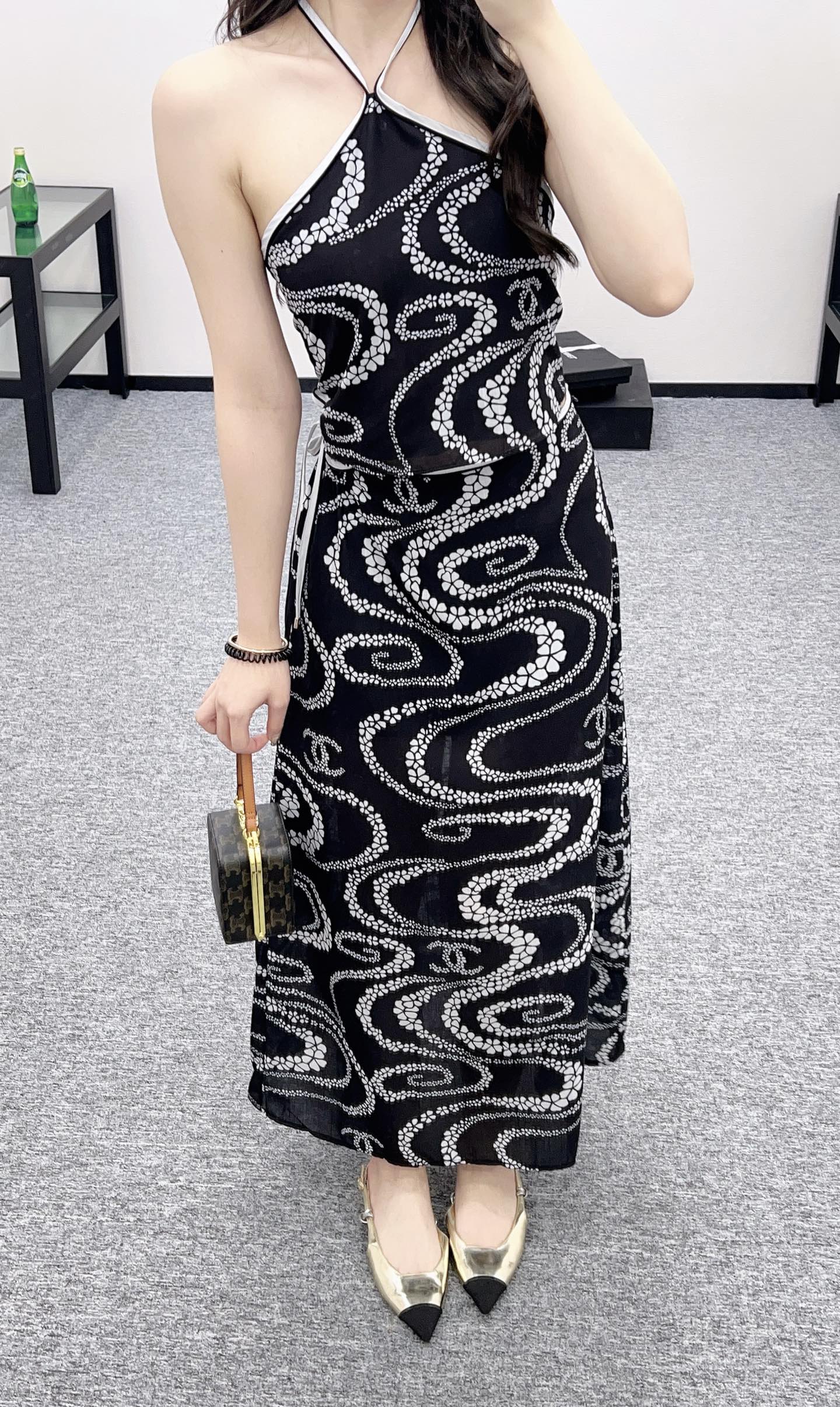 C*♥2025 new product Vest and long skirt set